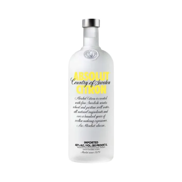 P10895 Vodka Absolut Citron 1 Litro - Imagen 1