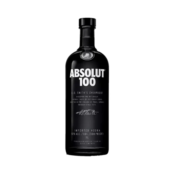 Vodka Absolut 100 Black 1 litro - Imagen 1