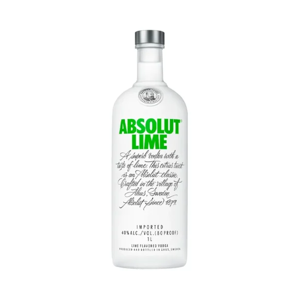 P1234640 Vodka Absolut Lime 1 Litro - Imagen 1