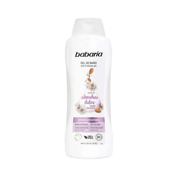 P1243990 Gel de Baño Babaria Almendras Dulces 600ml - Imagen 1
