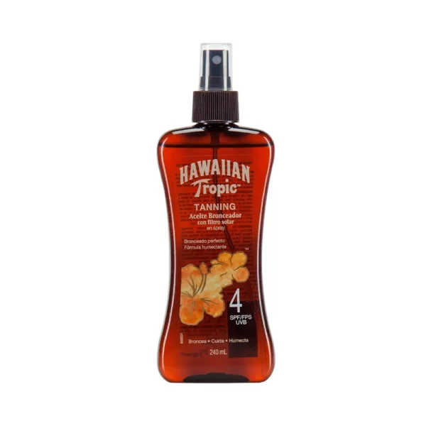 Aceite Bronceador Hawaiian Tropic Tanning SPF4 240ml - Imagen 1