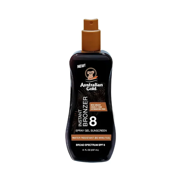 Bronceador Australian Gold Instant Bronzer Spray Gel FPS8 237ml - Imagen 1