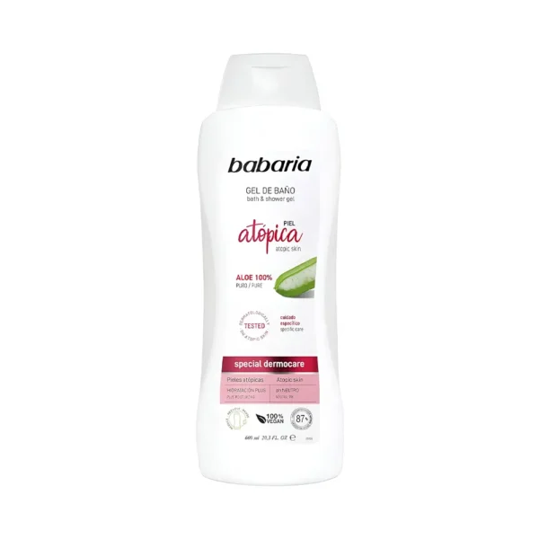 P1248645 Gel de Baño Babaria Piel Atópica Aloe Puro 600ml - Imagen 1