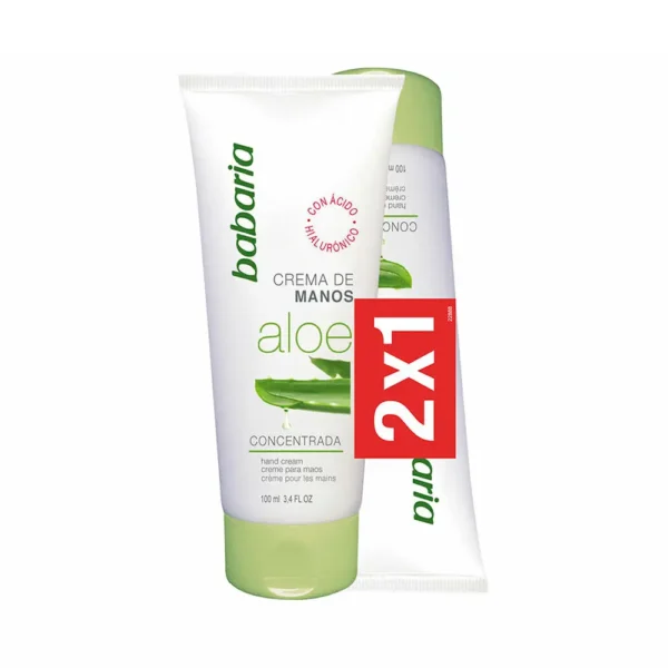 P1248839 Crema de Manos Babaria Aloe Vera Pack 2x1 100ml - Imagen 1
