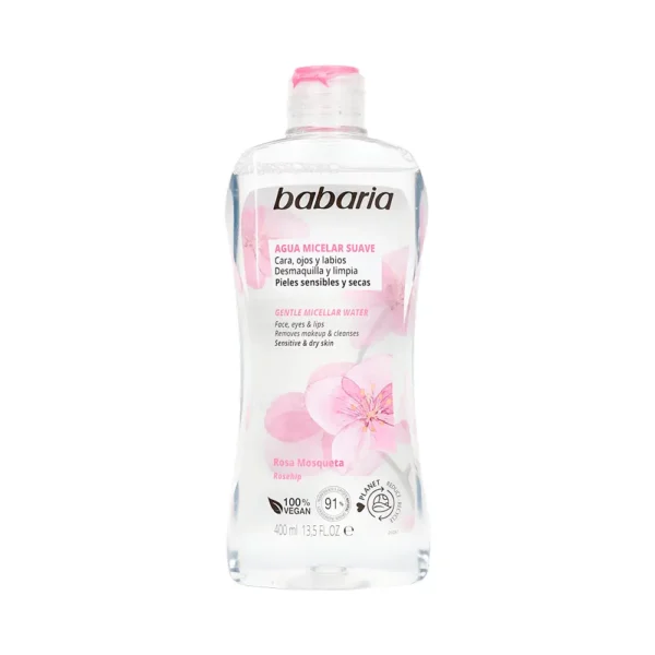 P1248840 Agua Micelar Suave Rosa Mosqueta Babaria 400ml - Imagen 1