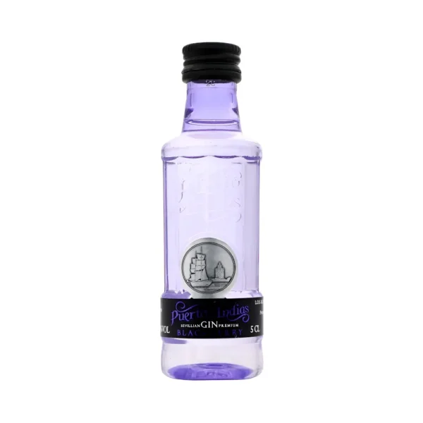 Gin Puerto de Indias Blackberry Miniatura 50ml - Imagen 1