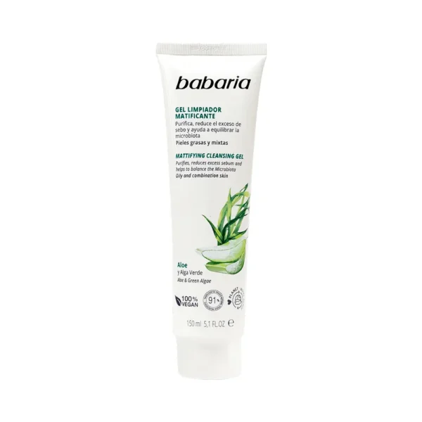 P1249731 Gel Limpiador Matificante Babaria Aloe y Alga 150ml - Imagen 1