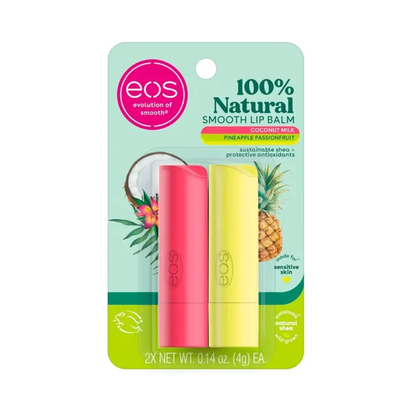 P1846297 Kit Balsamo Labial Eos Coconut Milk Pineapple Passionfruit - Imagen 1