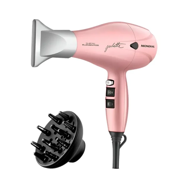 Secador de Cabello Mondial Juliette Qu4tro Elementos SCP-JU-01 2000W 110V Golden Rose - Imagen 1
