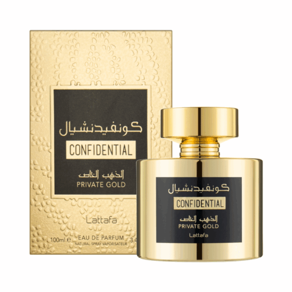P8984844 Perfume Lattafa Confidential Private Gold EDP - Unisex - Imagen 1